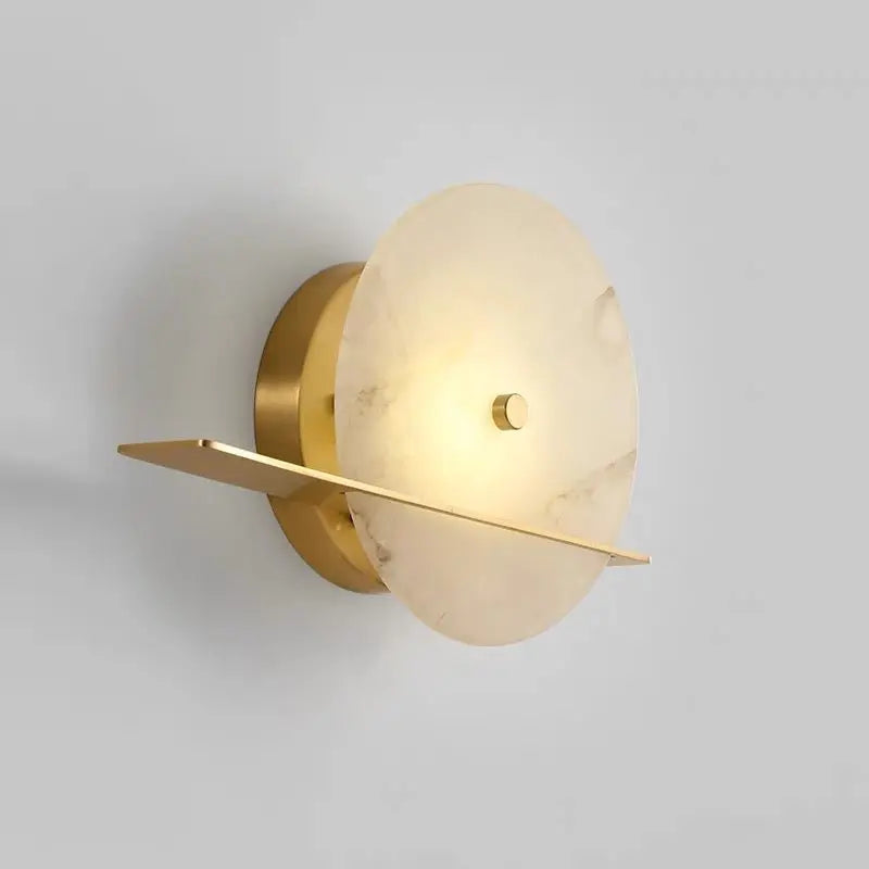 Alabaster Round Wall Sconce Lighting