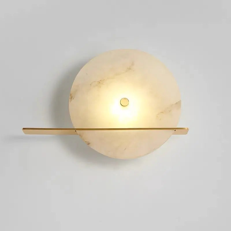 Alabaster Round Wall Sconce Lighting