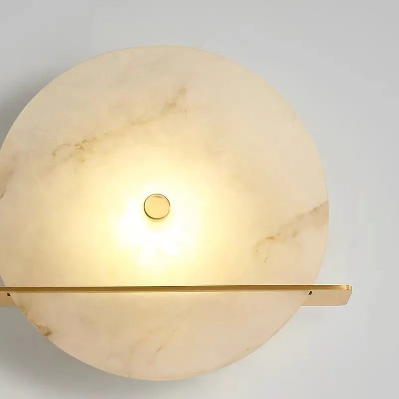 Alabaster Round Wall Sconce Lighting