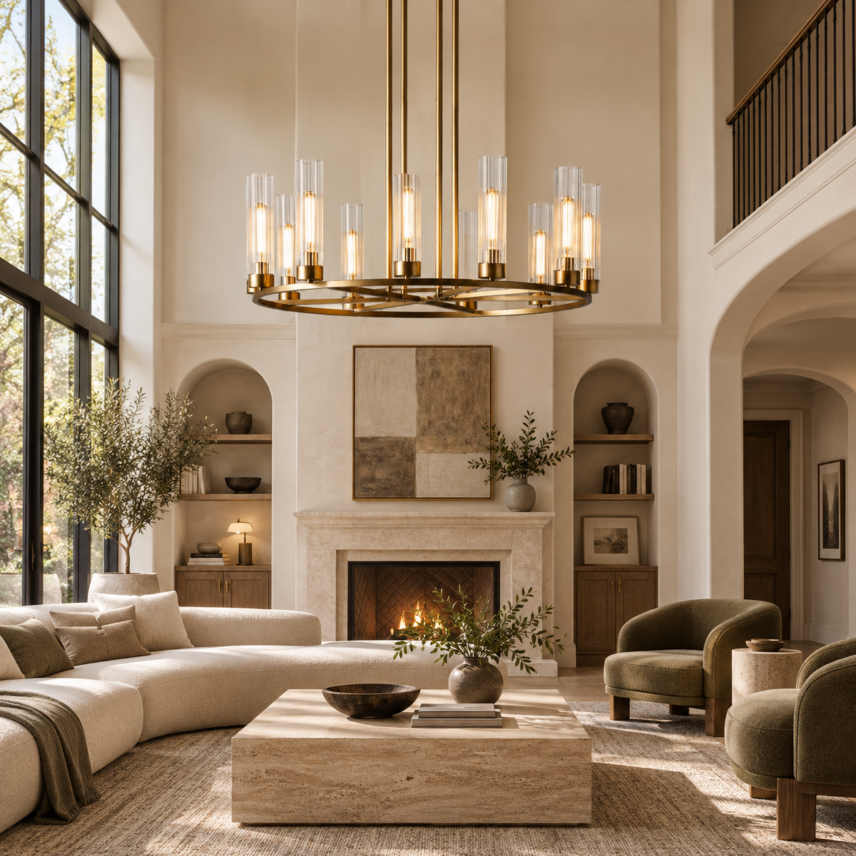 Andreas Round Chandelier 30" 40"D