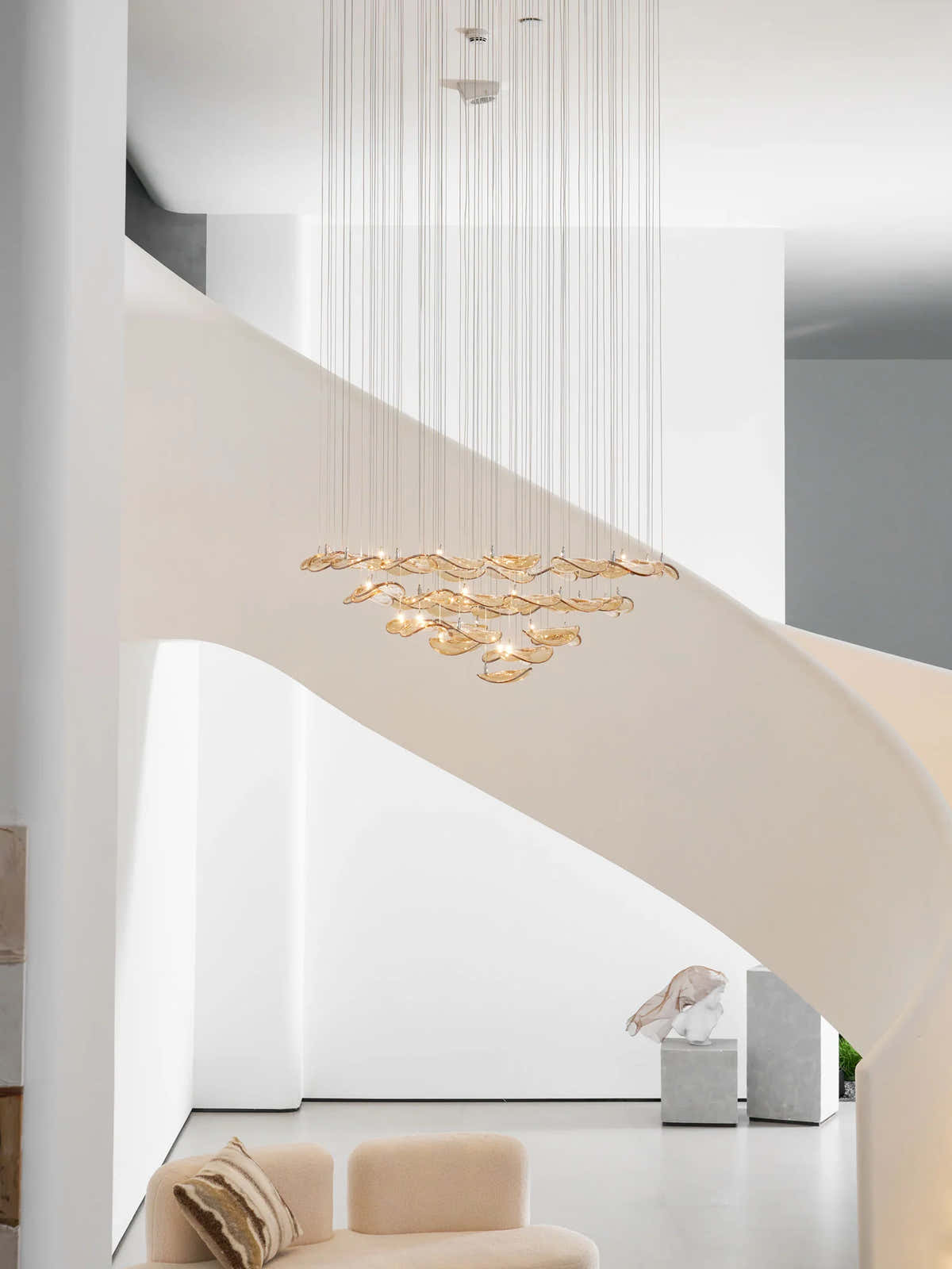 Wave Floating Leaf Chandelier