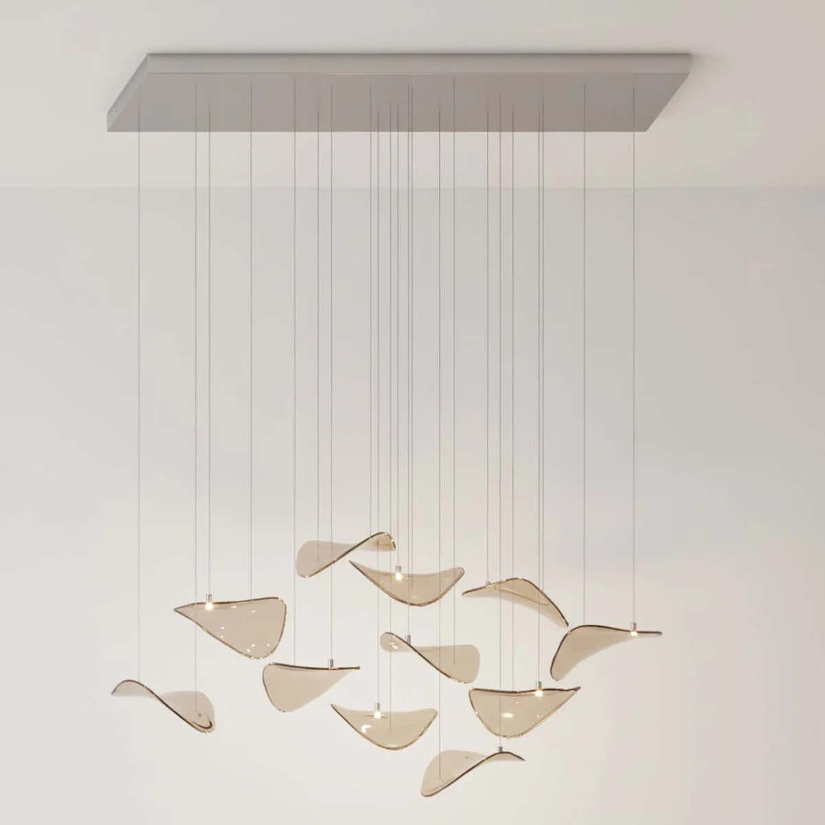 Wave Floating Leaf Chandelier