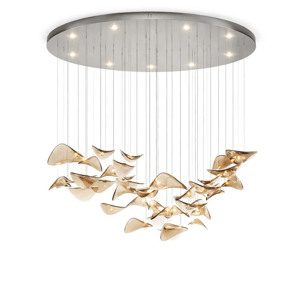 Wave Floating Leaf Chandelier