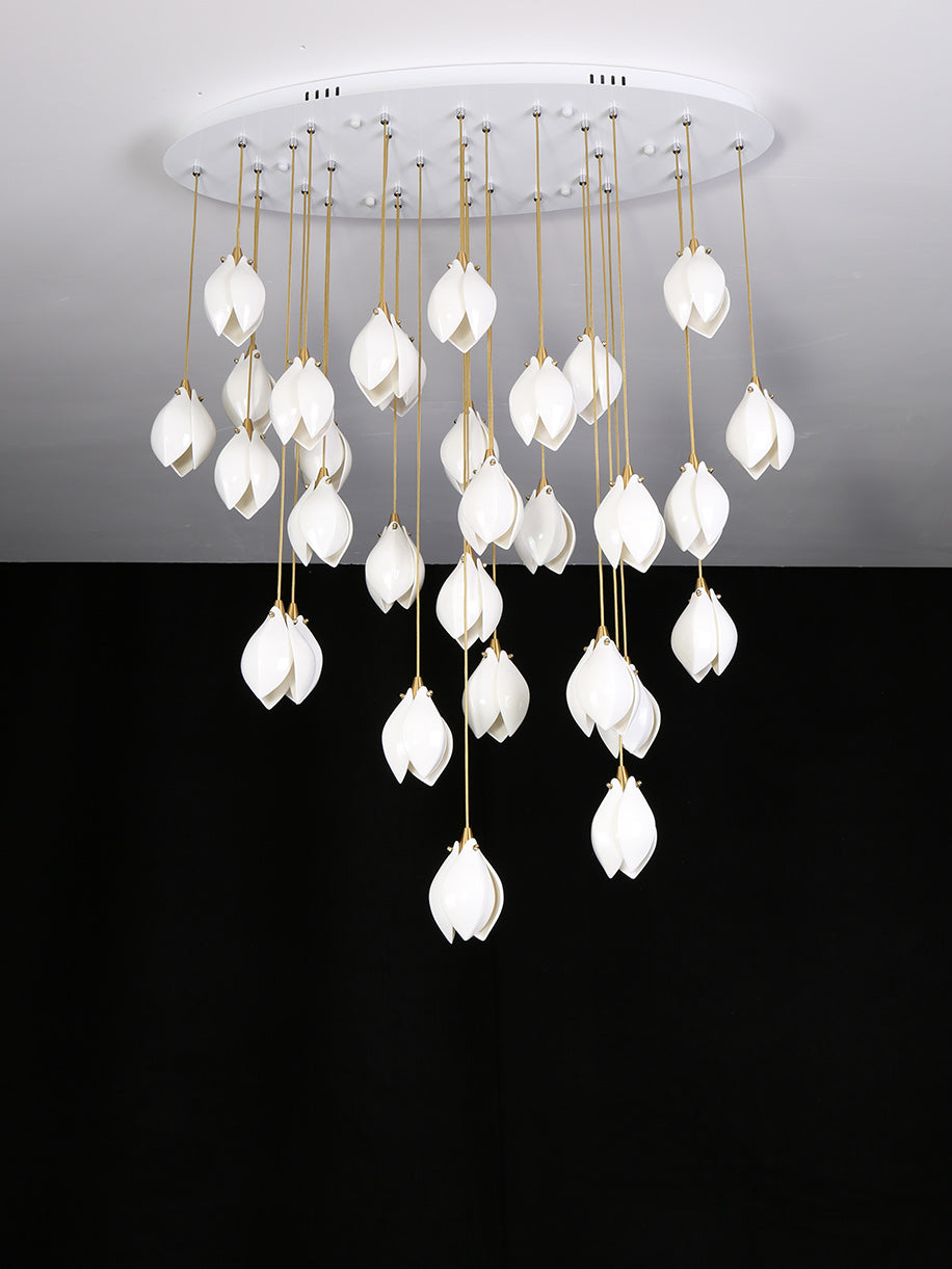 Bloom Porcelain Petals Pendant Light