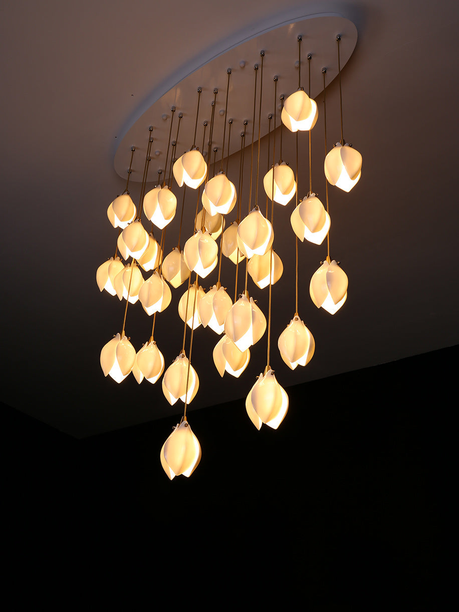 Bloom Porcelain Petals Pendant Light