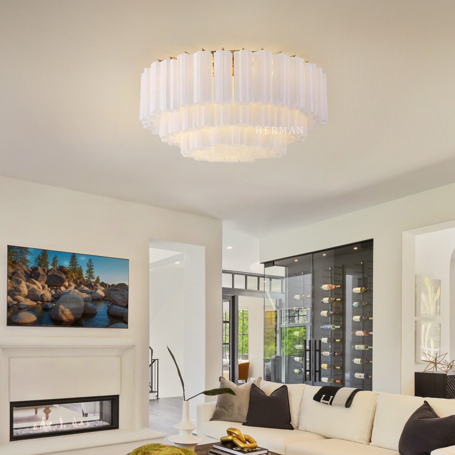 Addis Murano Glass Flushmount 22"/32"