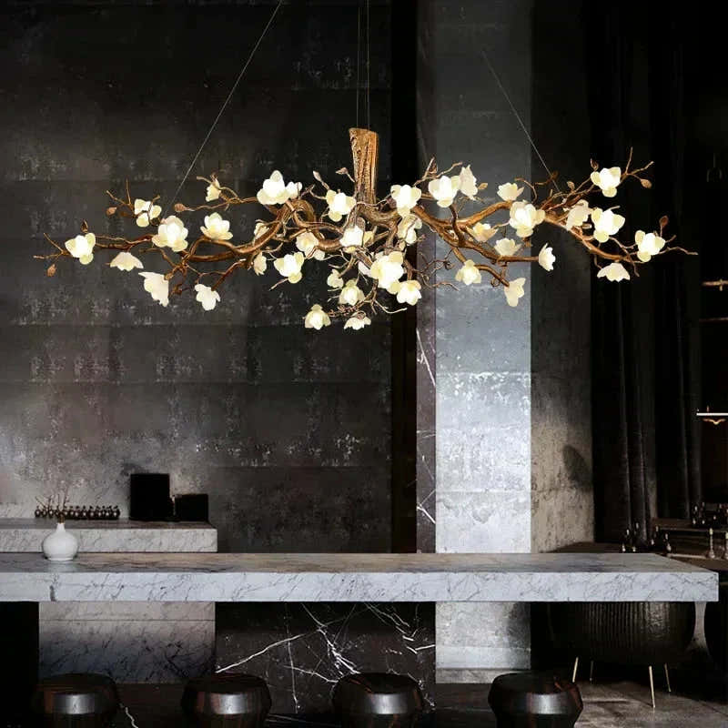 Zendas Branch Ceramic Flower Chandelier