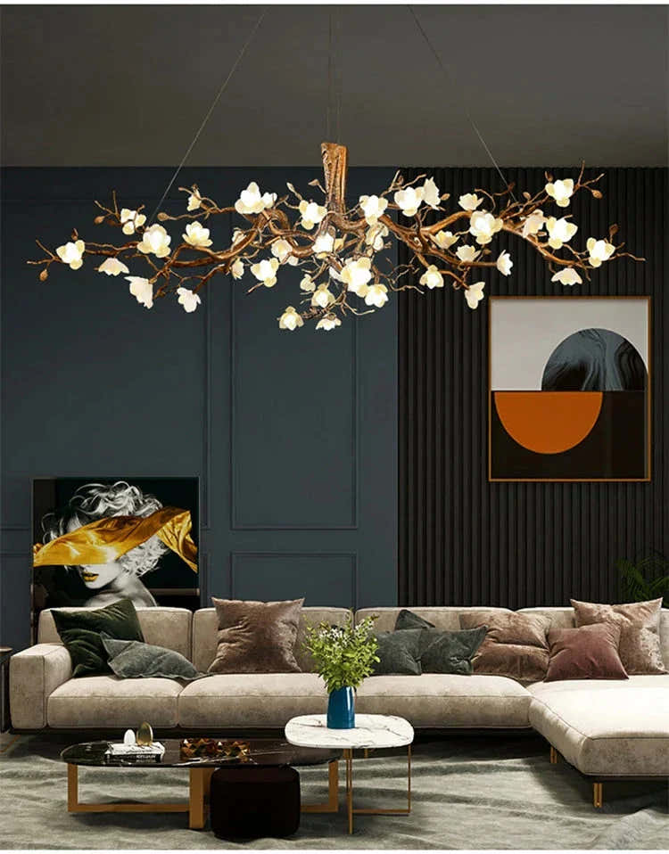 Zendas Branch Ceramic Flower Chandelier