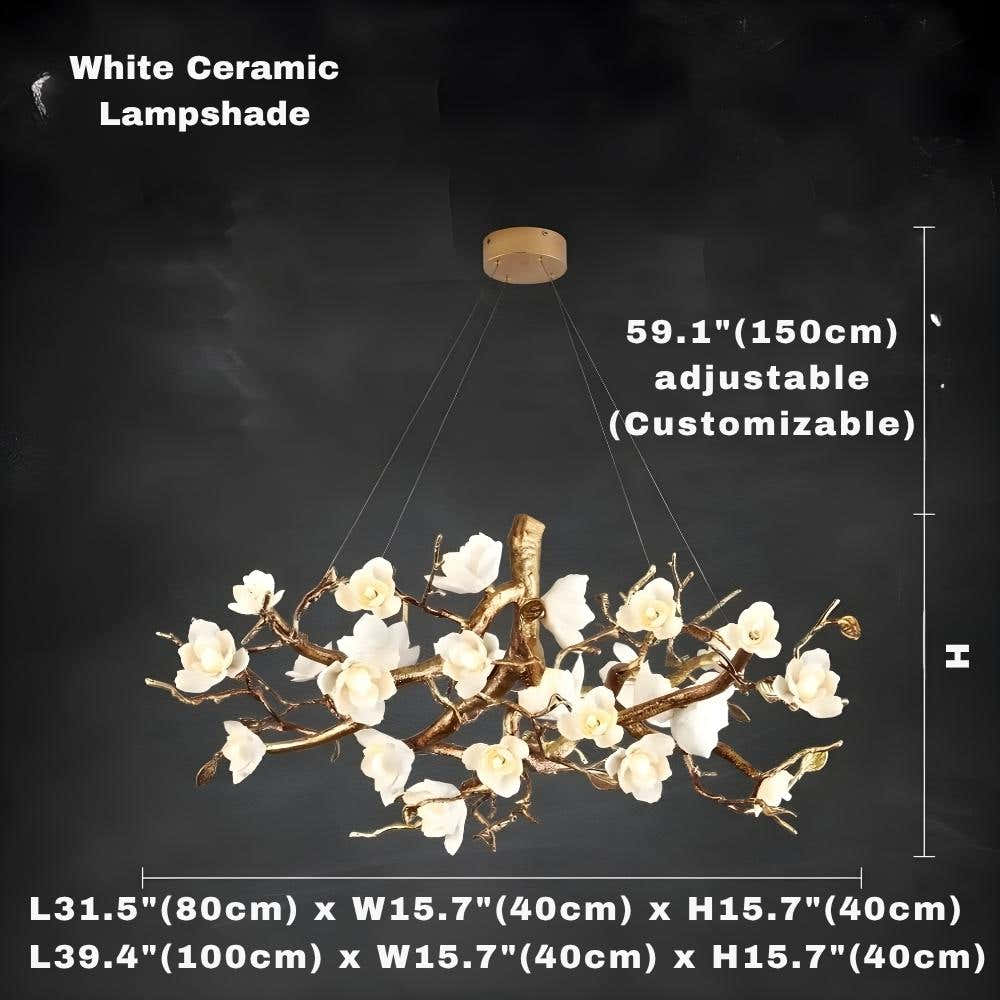 Zendas Branch Ceramic Flower Chandelier