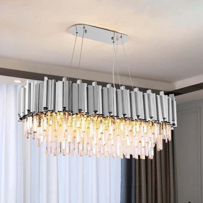Enoch Crystal Dining Room Chandelier Chorme