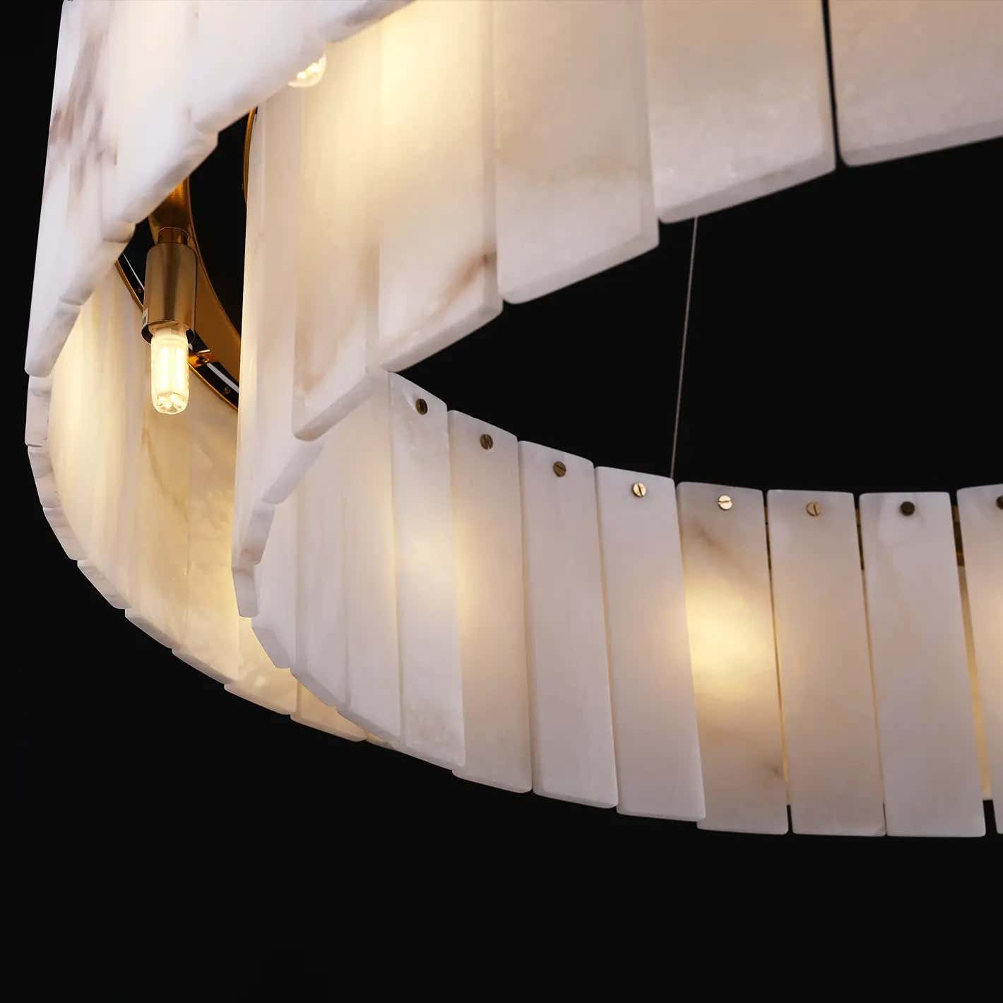 Celine Alabaster Round Chandelier 31" Fast Shipping