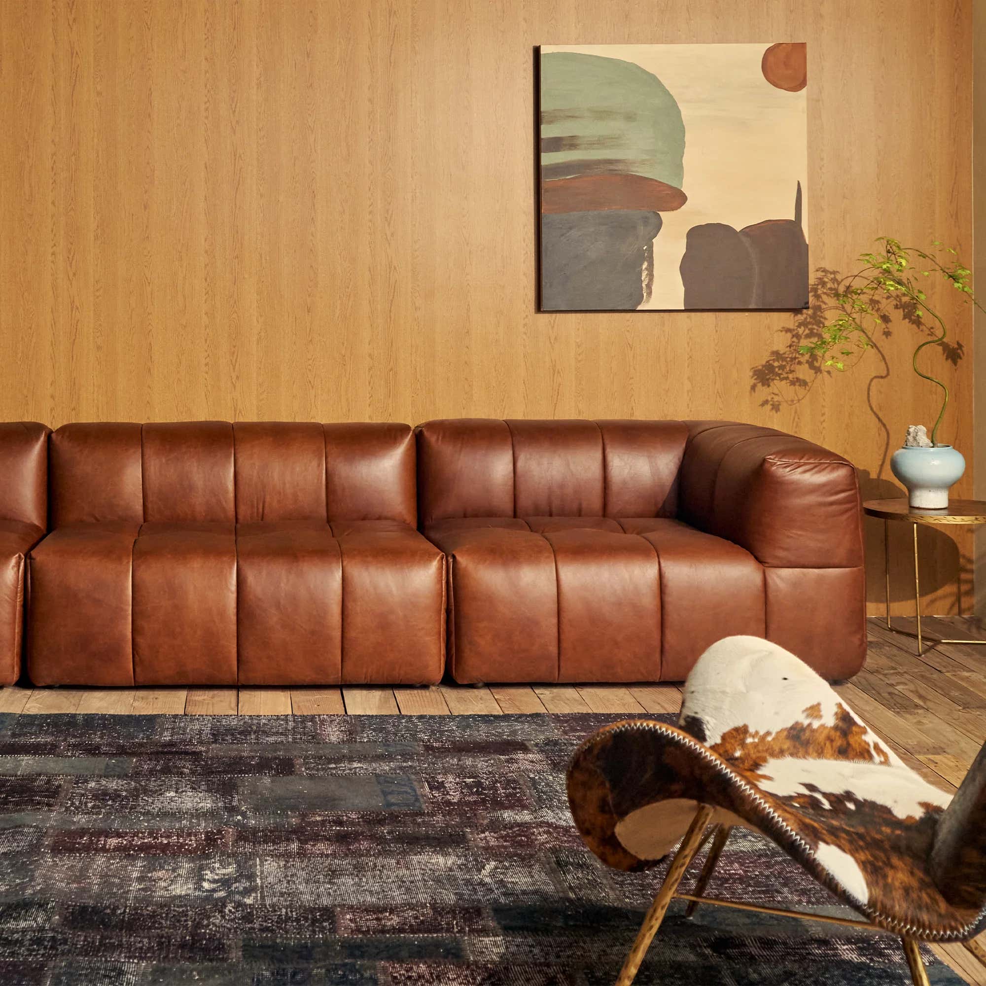 Yosemite Burnished Cognac Sofa 160"W