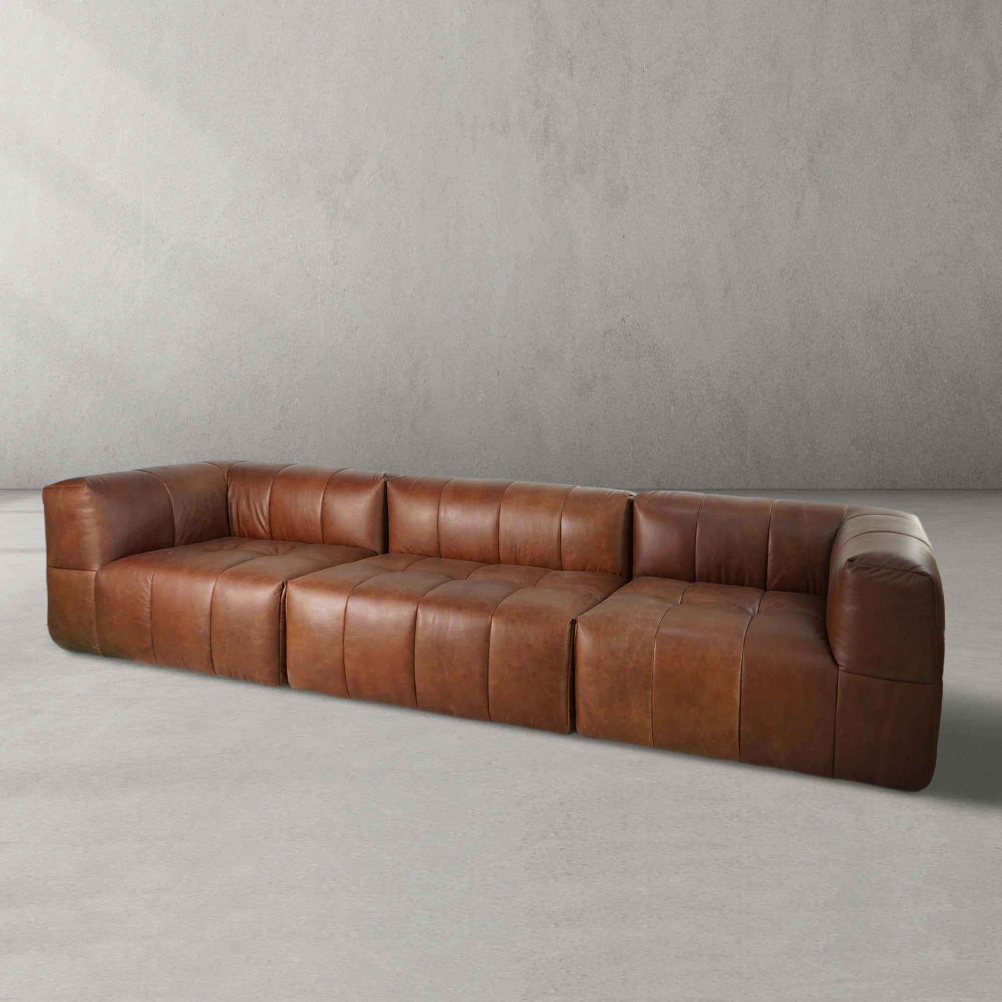 Yosemite Burnished Cognac Sofa 160"W