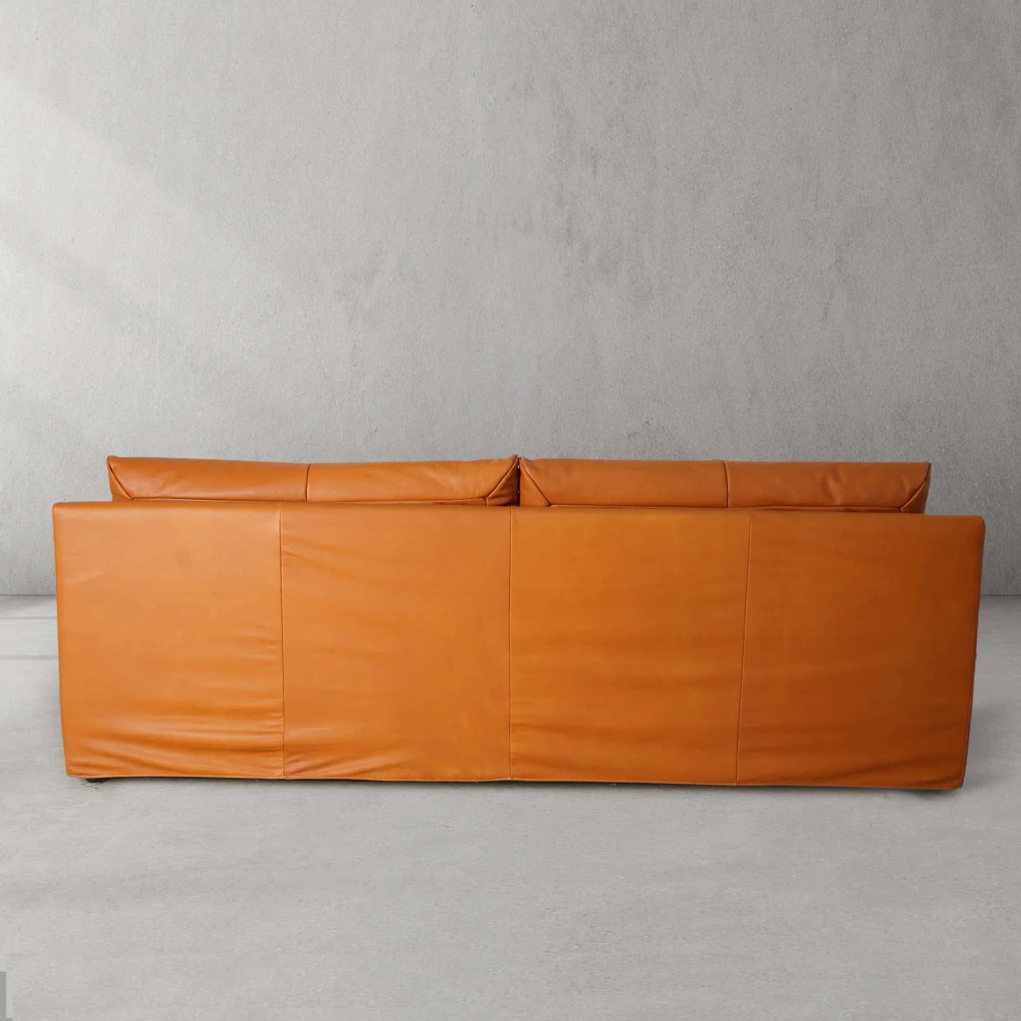 Mercury Warm Cognac Sofa 95"