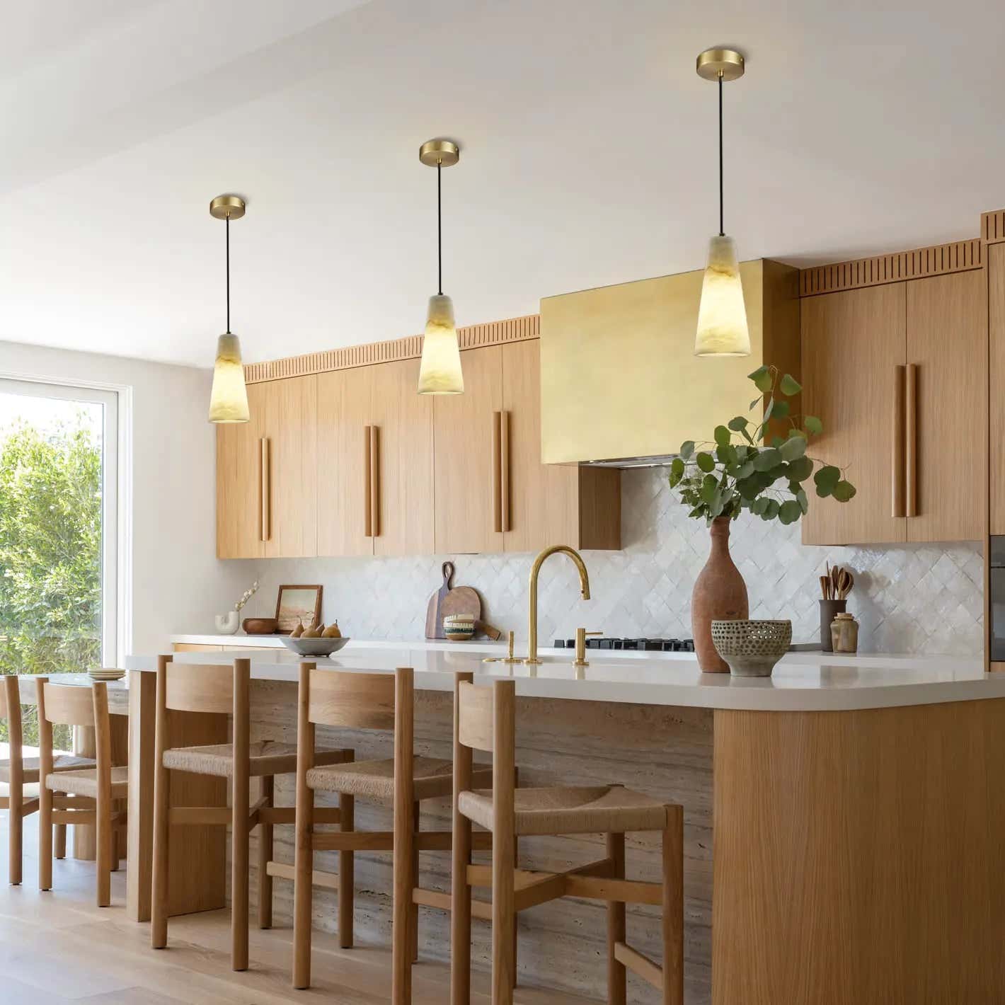 Alabaster Modern Pendant Lights Kitchen Island