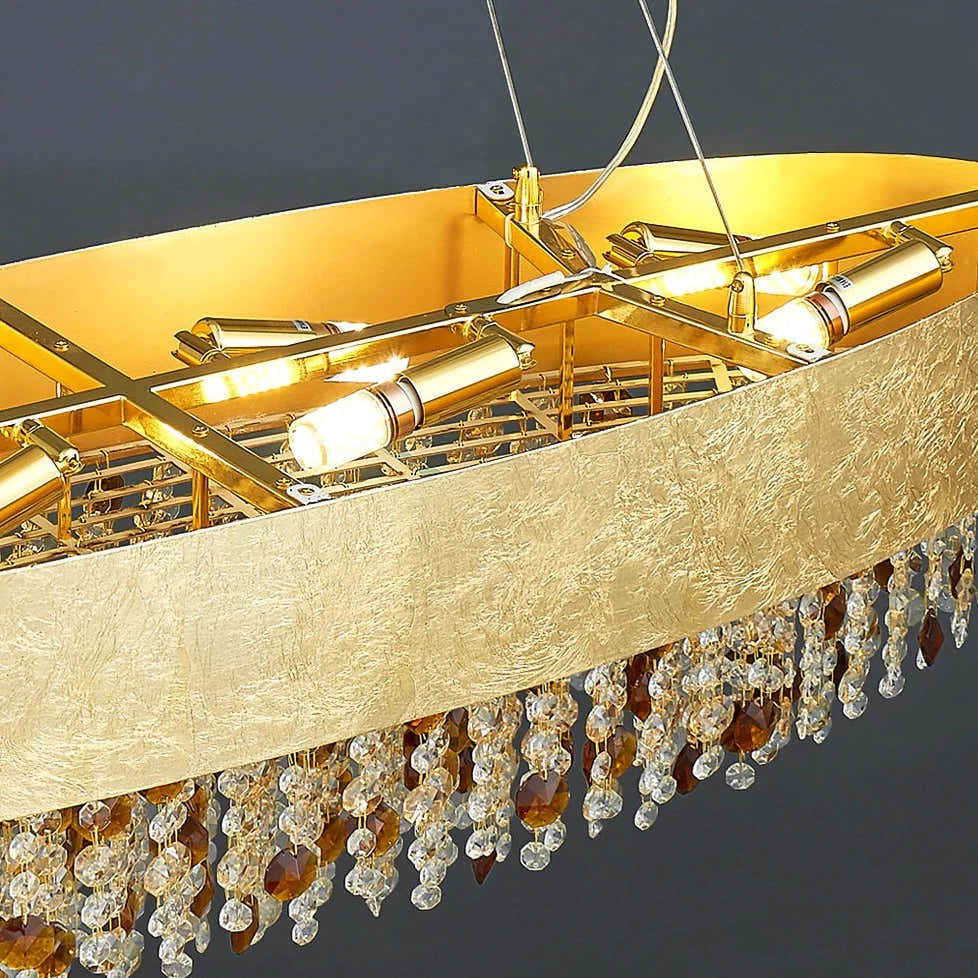 Avani Gold Plated Crystal Dining Room Chandelier