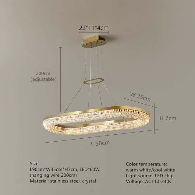 Bergamo Crystal Dining Room Chandelier