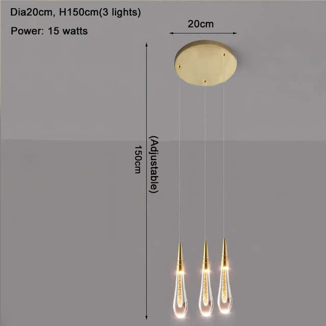 Cadere Water Drop Lighting Fixture