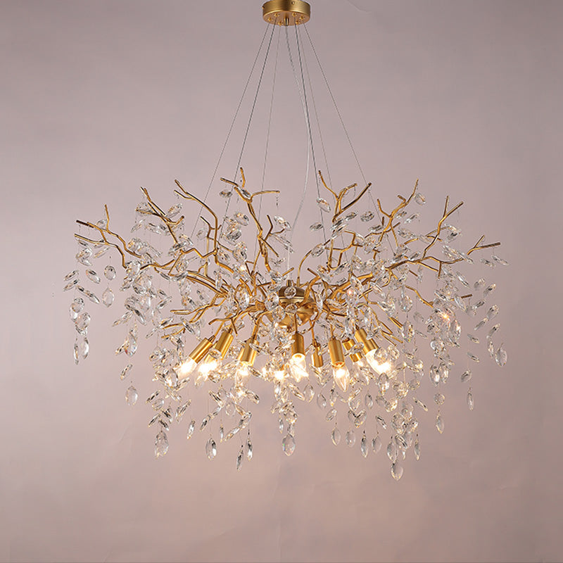 Crystal Raindrop Branch Chandelier