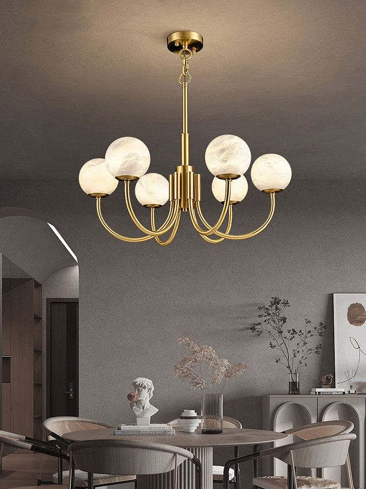 Copper Alabaster Chandelier