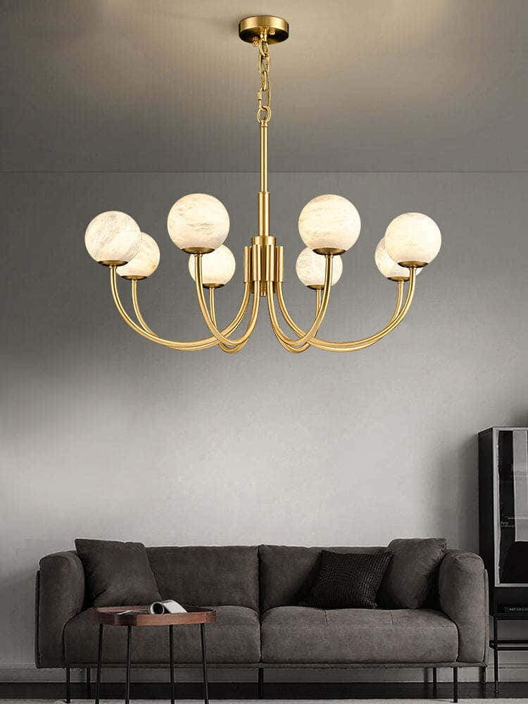 Copper Alabaster Chandelier