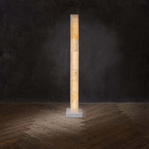Alabaster Column Floor Lamps