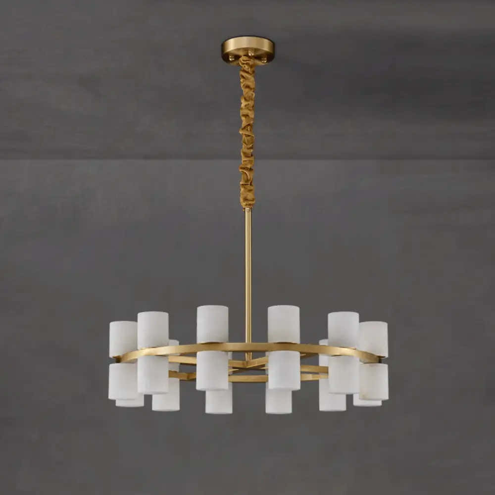Alabaster Cylinder Chandelier