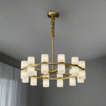 Alabaster Cylinder Chandelier