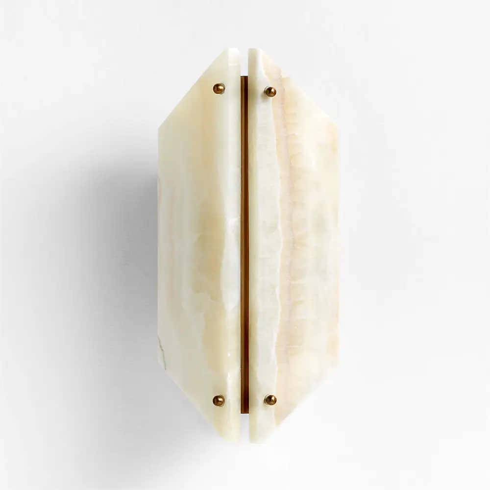 Alabaster Geometric Wall Lamp Onyx