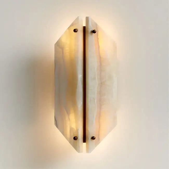 Alabaster Geometric Wall Lamp Onyx