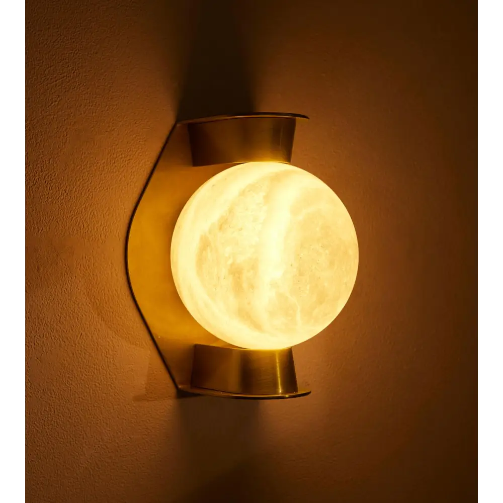 Alabaster Globe Wall Sconce