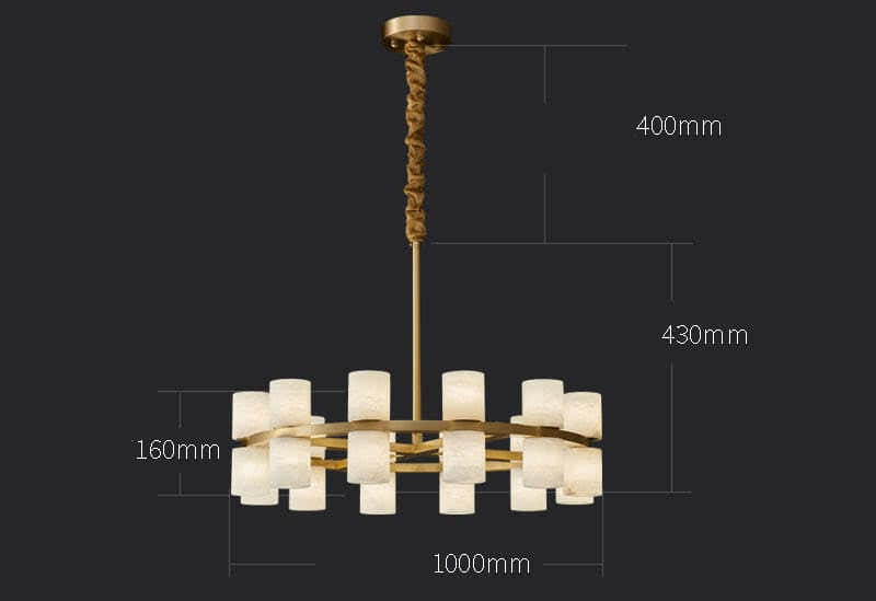 Alabaster Cylinder Chandelier