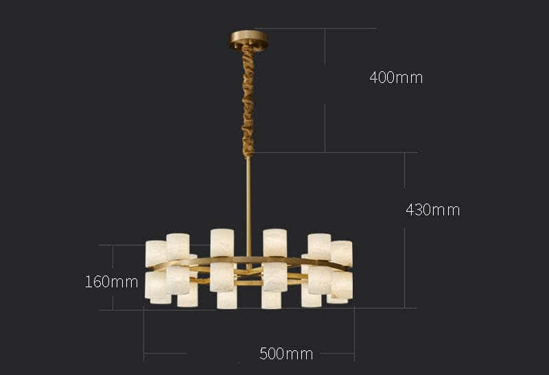 Alabaster Cylinder Chandelier