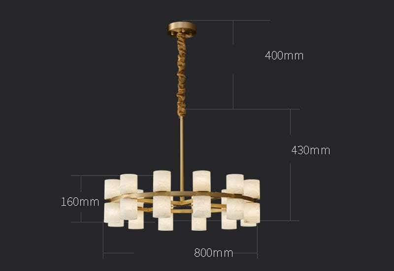 Alabaster Cylinder Chandelier