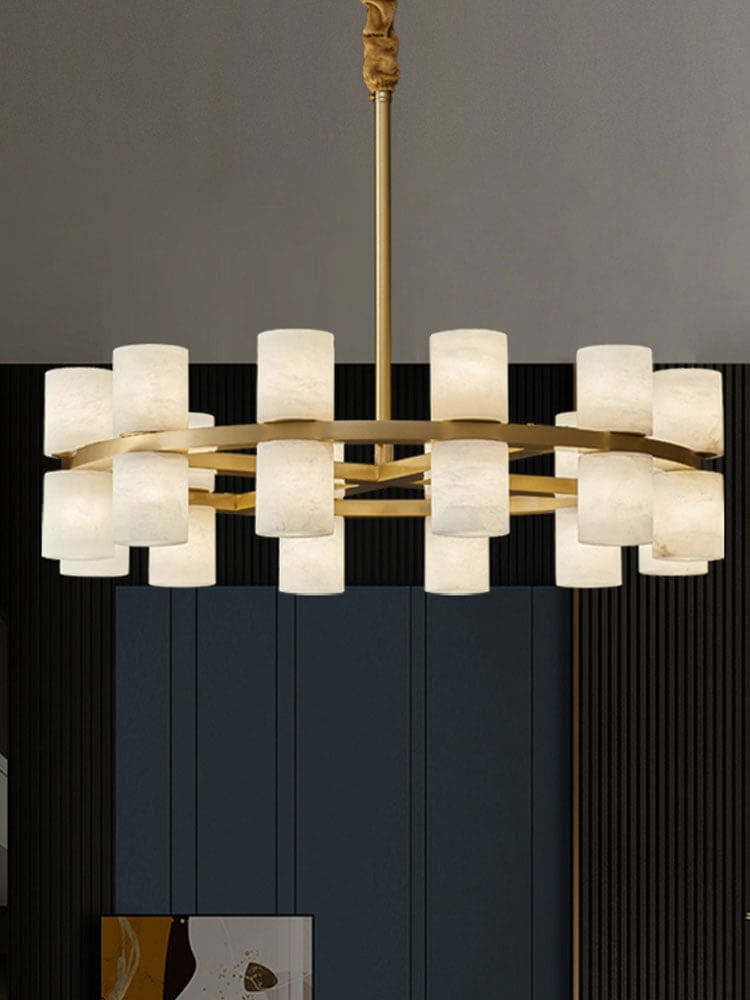 Alabaster Cylinder Chandelier