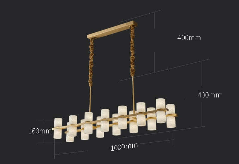 Alabaster Linear Chandelier