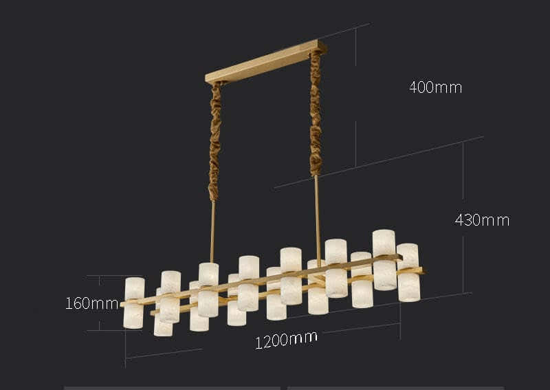 Alabaster Linear Chandelier