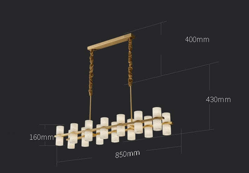 Alabaster Linear Chandelier