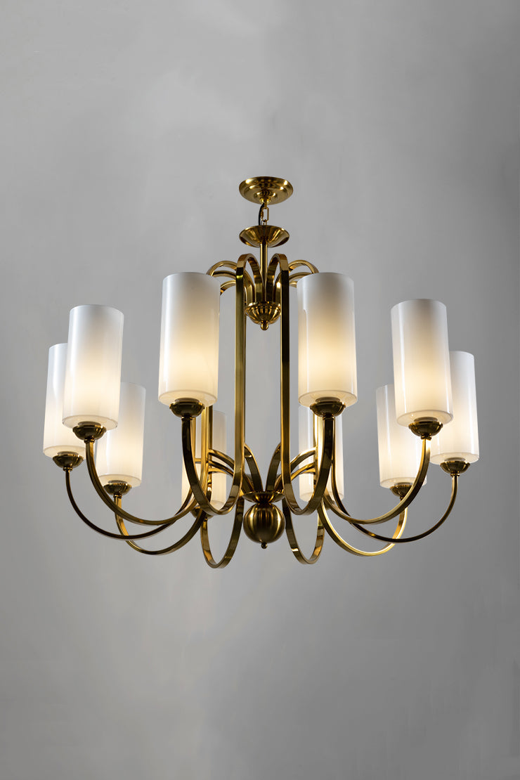 Aries Vintage Brass Chandelier