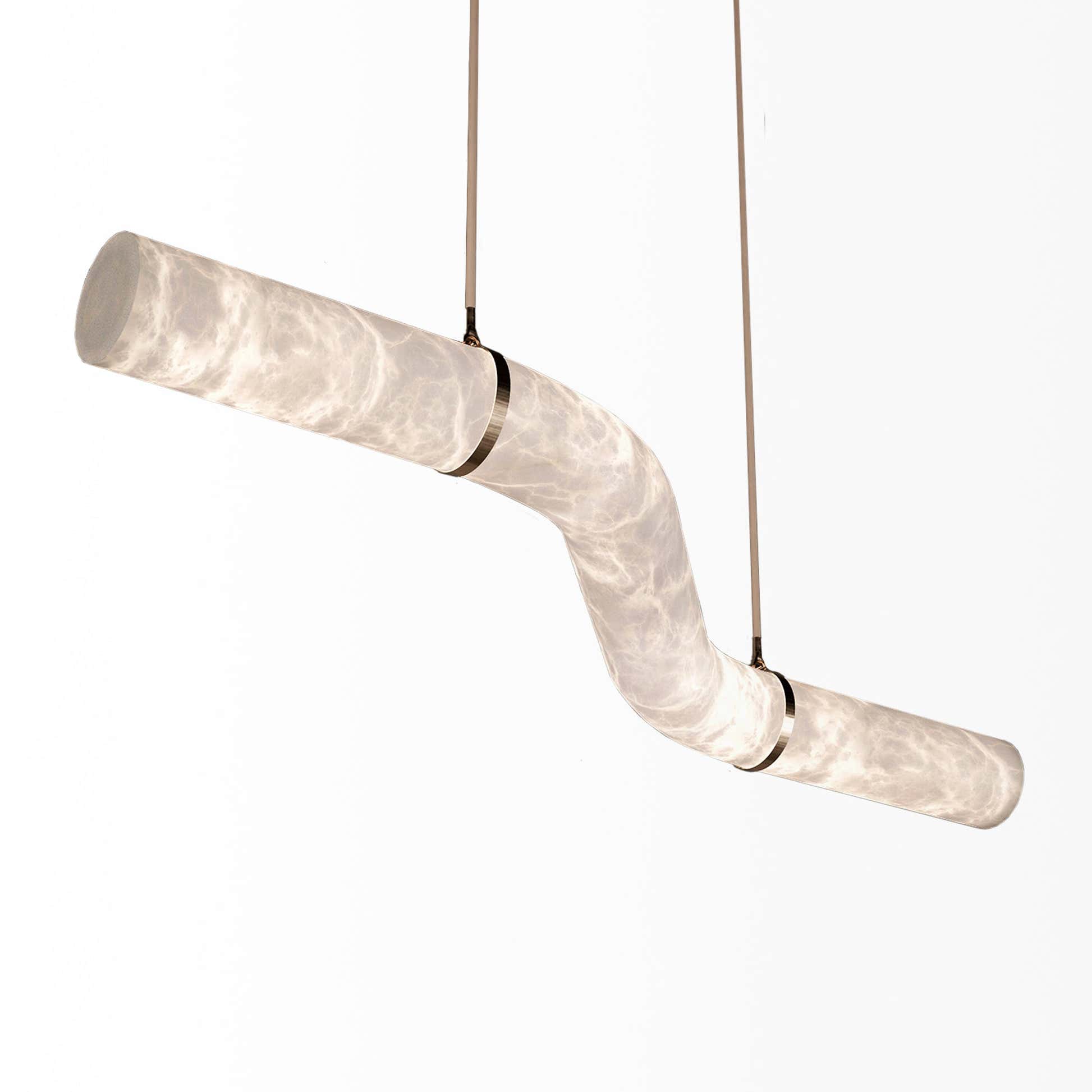Alabaster Curved Chandelier