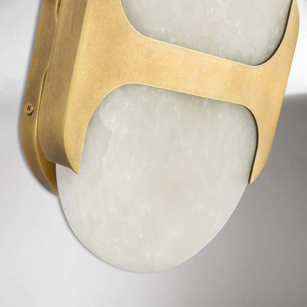 Hopkins Alabaster Sconce 9"–17"
