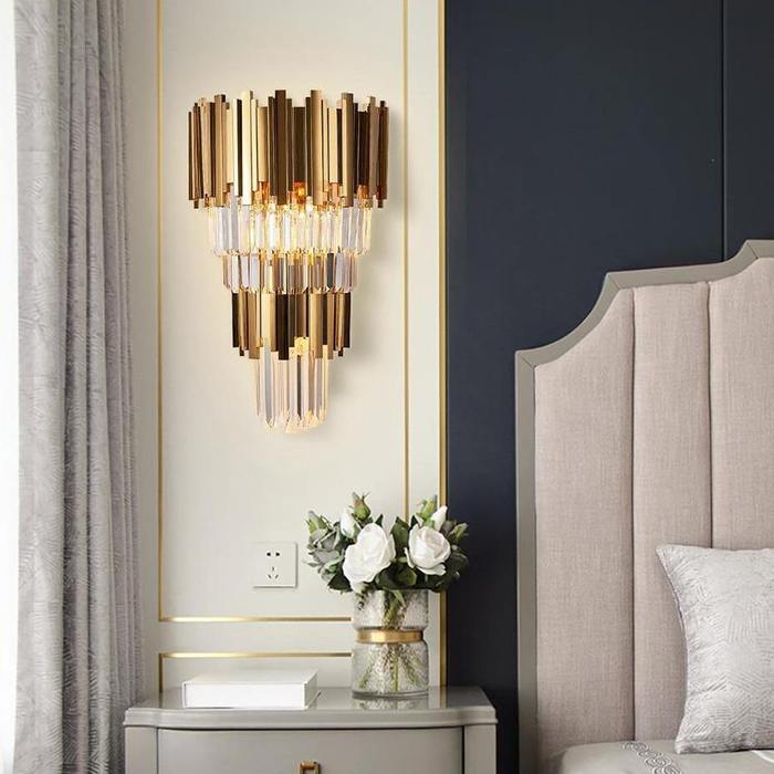 Enoch Three Tier Crystal Wall Sconce