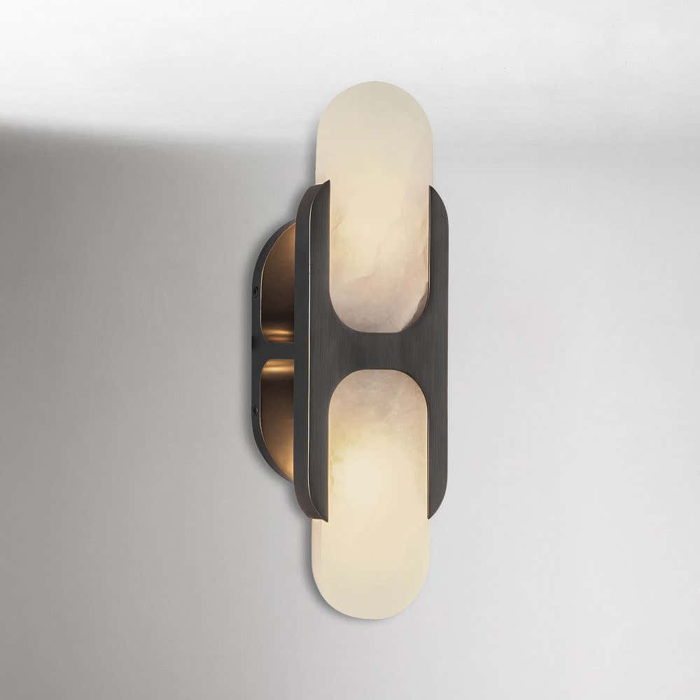 Hopkins Alabaster Sconce 9"–17"