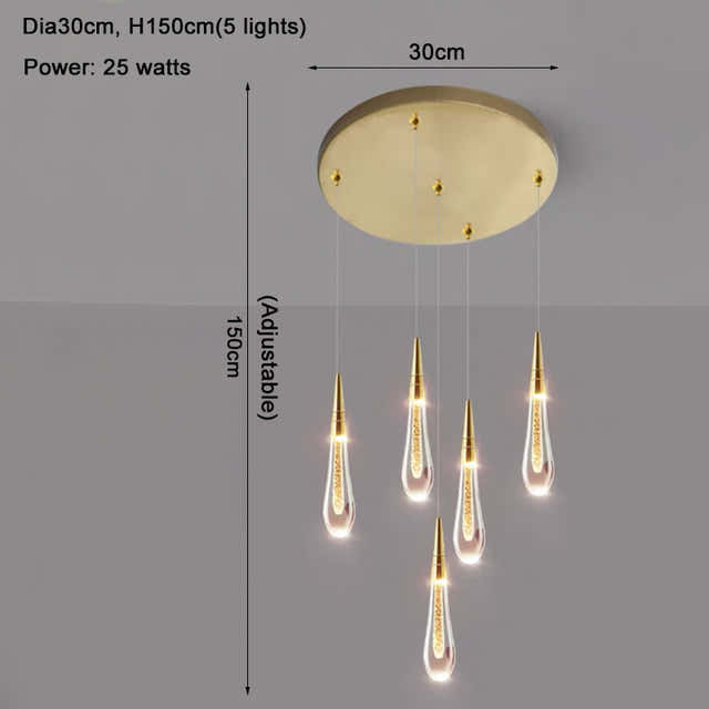 Cadere Water Drop Lighting Fixture