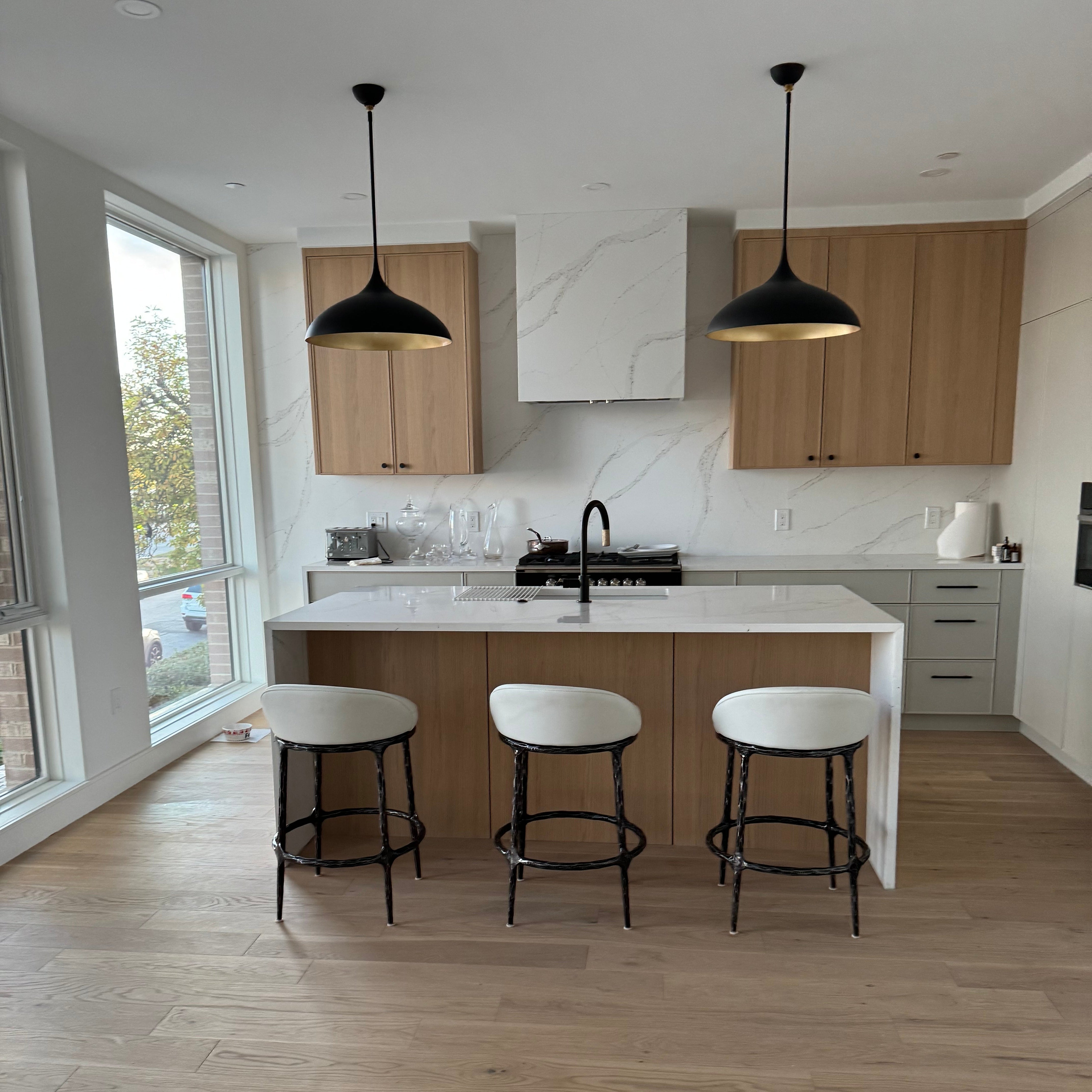 Hand-Forged Metal Bar Swivel Counter Stool