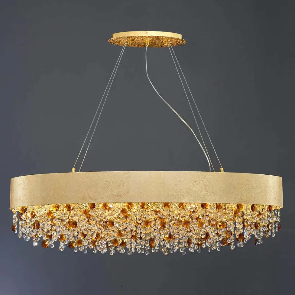 Avani Gold Plated Crystal Dining Room Chandelier
