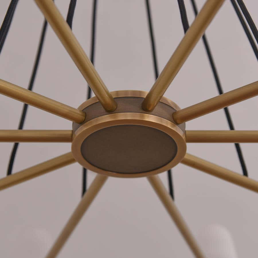 Sulis White Ceramics Round Chandelier 44", 10-lights