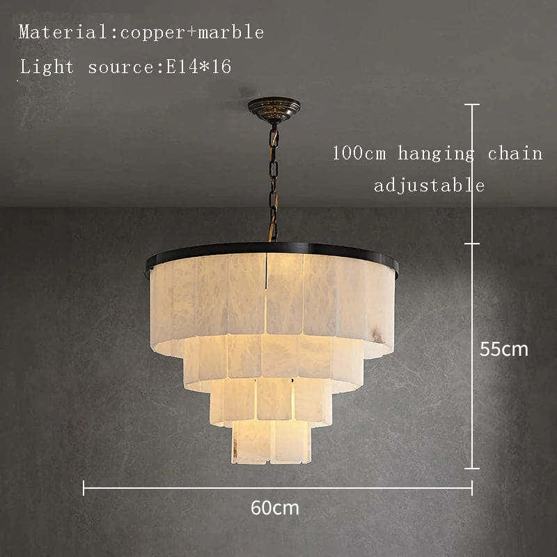 Black Copper Alabaster Chandelier