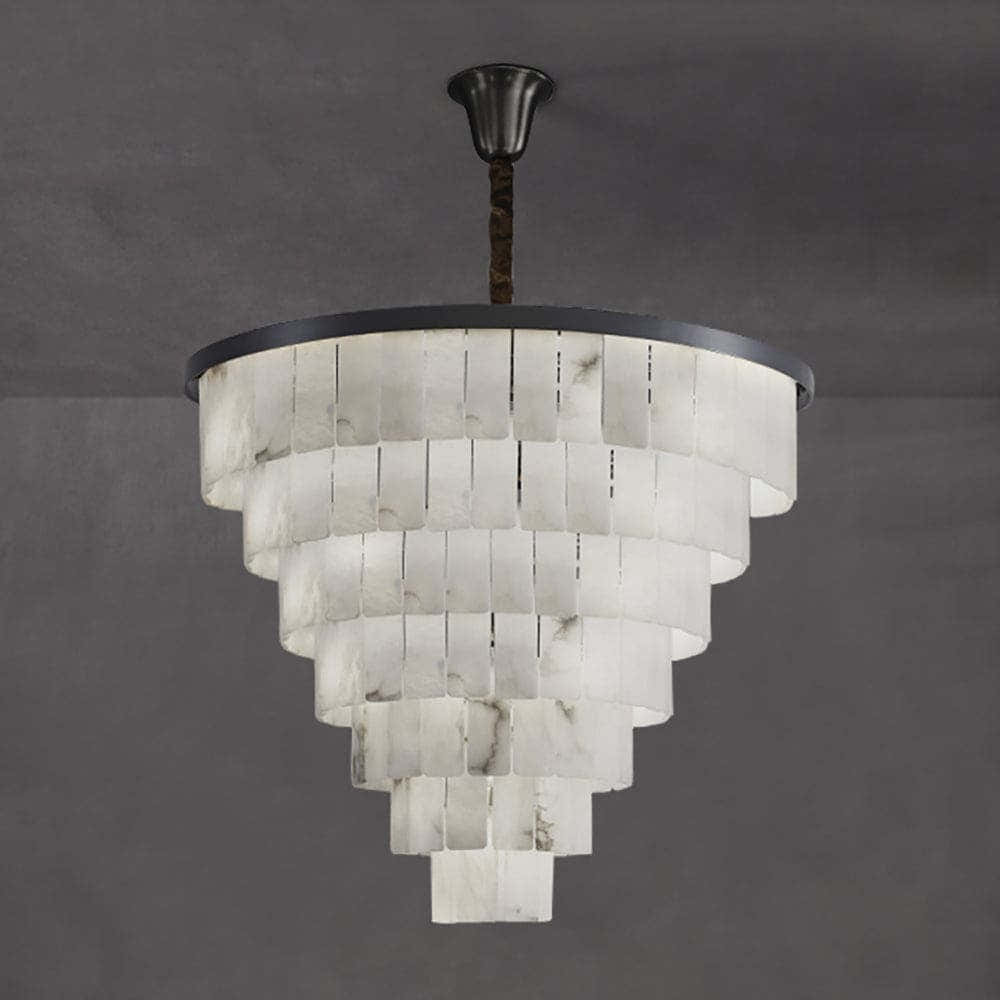 Black Copper Alabaster Chandelier