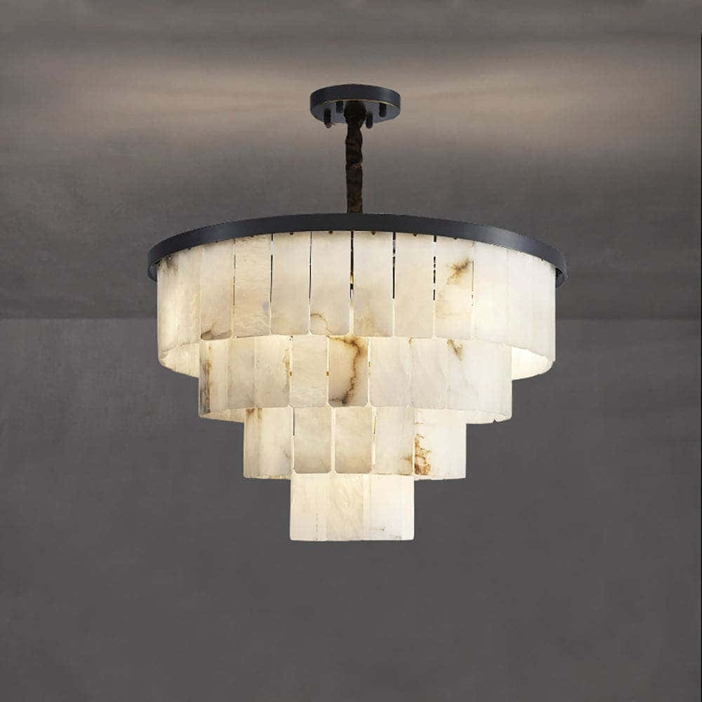 Black Copper Alabaster Chandelier